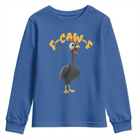 Funny F Caw F Guinea Fowl Youth Sweatshirt Cartoon Guinea Bird Poultry Humor - Wonder Print Shop