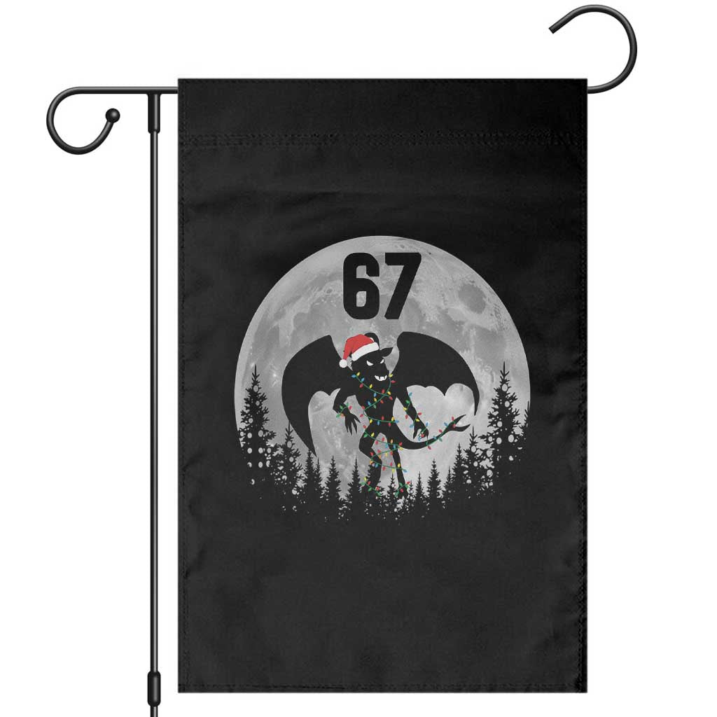 Funny Jersey Devil 67 Christmas Santa Hat Moon Night Stroll Garden Flag - Wonder Print Shop