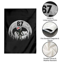 Funny Jersey Devil 67 Christmas Santa Hat Moon Night Stroll Garden Flag - Wonder Print Shop