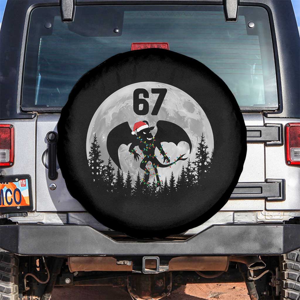 Funny Jersey Devil 67 Christmas Santa Hat Moon Night Stroll Spare Tire Cover - Wonder Print Shop
