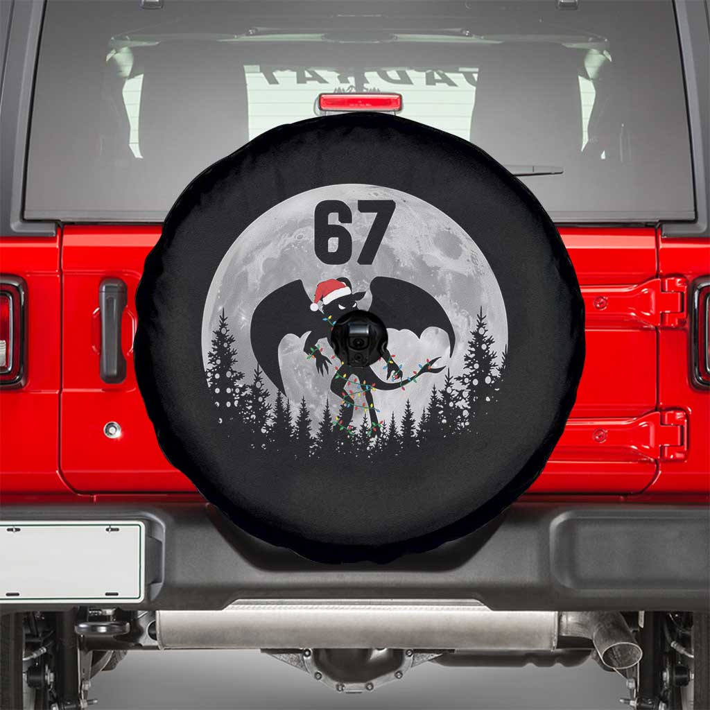 Funny Jersey Devil 67 Christmas Santa Hat Moon Night Stroll Spare Tire Cover - Wonder Print Shop