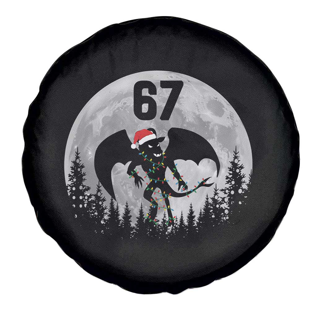 Funny Jersey Devil 67 Christmas Santa Hat Moon Night Stroll Spare Tire Cover - Wonder Print Shop