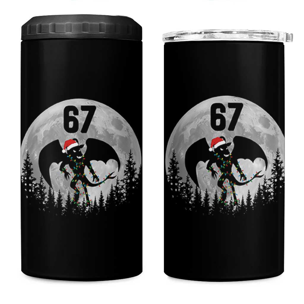 Funny Jersey Devil 67 Christmas Santa Hat Moon Night Stroll 4 in 1 Can Cooler Tumbler - Wonder Print Shop