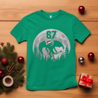 Funny Jersey Devil 67 Christmas Santa Hat Moon Night Stroll T Shirt - Wonder Print Shop