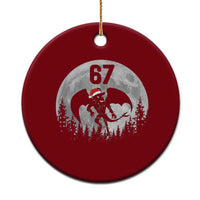 Funny Jersey Devil 67 Christmas Santa Hat Moon Night Stroll Ceramic Ornament - Wonder Print Shop