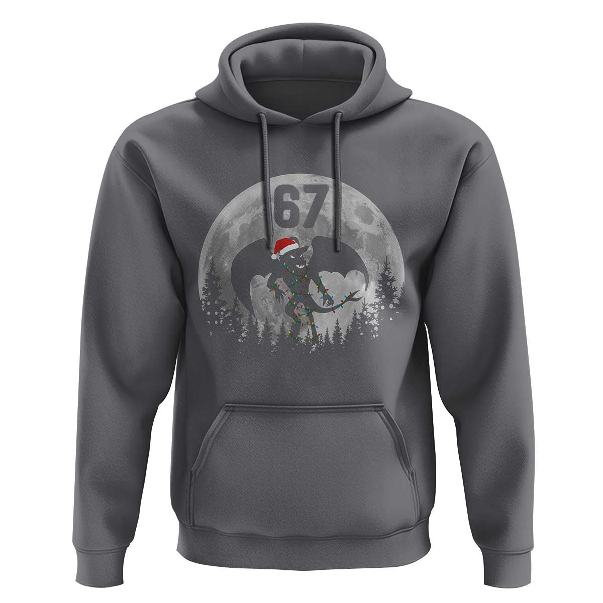 Funny Jersey Devil 67 Christmas Santa Hat Moon Night Stroll Hoodie - Wonder Print Shop