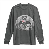 Funny Jersey Devil 67 Christmas Santa Hat Moon Night Stroll Long Sleeve Shirt - Wonder Print Shop