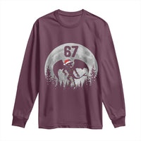 Funny Jersey Devil 67 Christmas Santa Hat Moon Night Stroll Long Sleeve Shirt - Wonder Print Shop