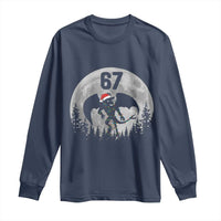 Funny Jersey Devil 67 Christmas Santa Hat Moon Night Stroll Long Sleeve Shirt - Wonder Print Shop