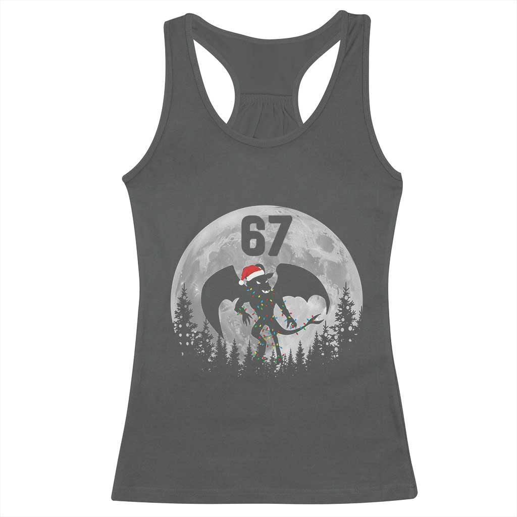 Funny Jersey Devil 67 Christmas Santa Hat Moon Night Stroll Racerback Tank Top - Wonder Print Shop