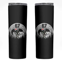 Funny Jersey Devil 67 Christmas Santa Hat Moon Night Stroll Skinny Tumbler - Wonder Print Shop