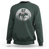 Funny Jersey Devil 67 Christmas Santa Hat Moon Night Stroll Sweatshirt - Wonder Print Shop