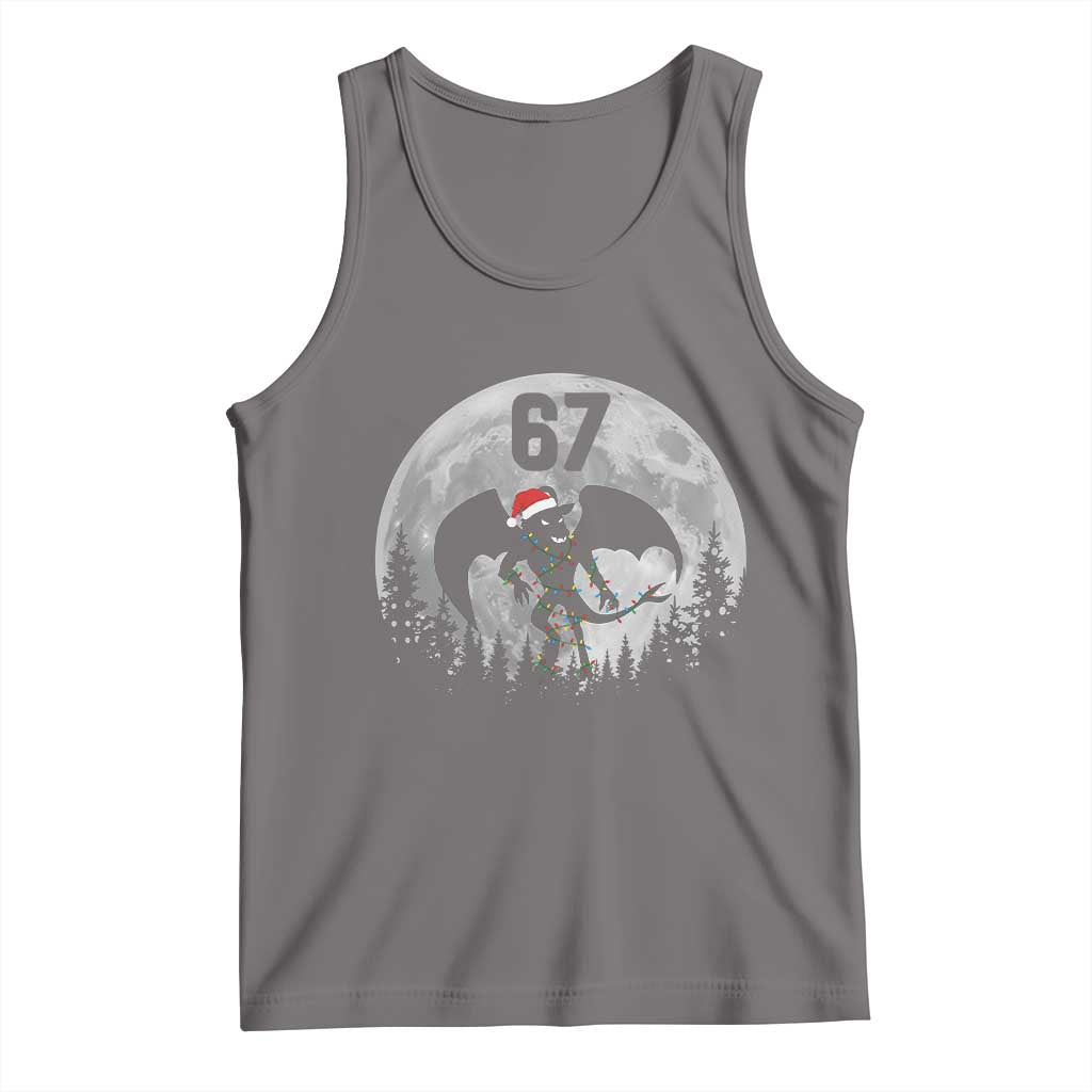 Funny Jersey Devil 67 Christmas Santa Hat Moon Night Stroll Tank Top - Wonder Print Shop