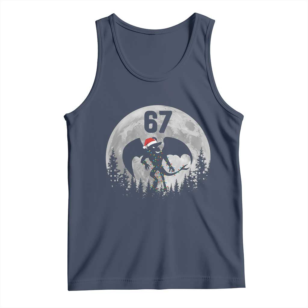 Funny Jersey Devil 67 Christmas Santa Hat Moon Night Stroll Tank Top - Wonder Print Shop