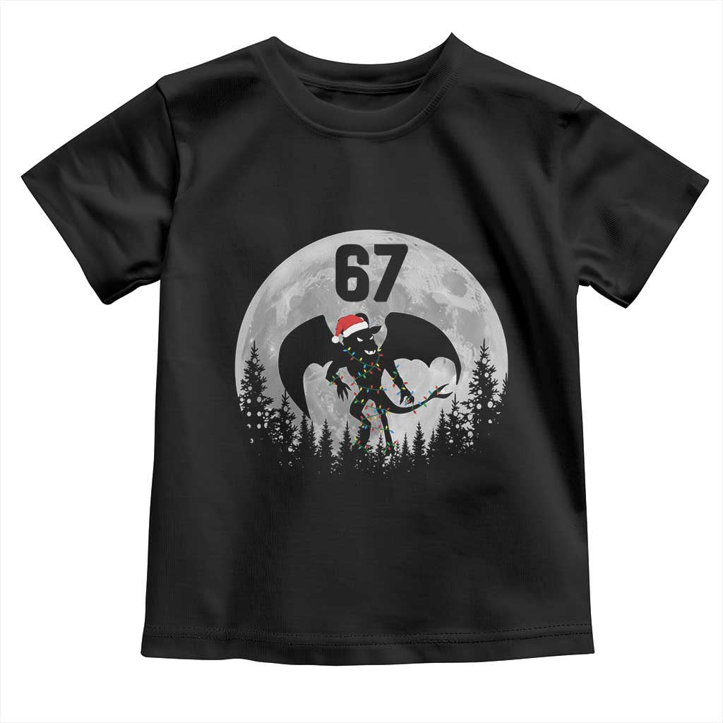 Funny Jersey Devil 67 Christmas Santa Hat Moon Night Stroll Toddler T Shirt - Wonder Print Shop