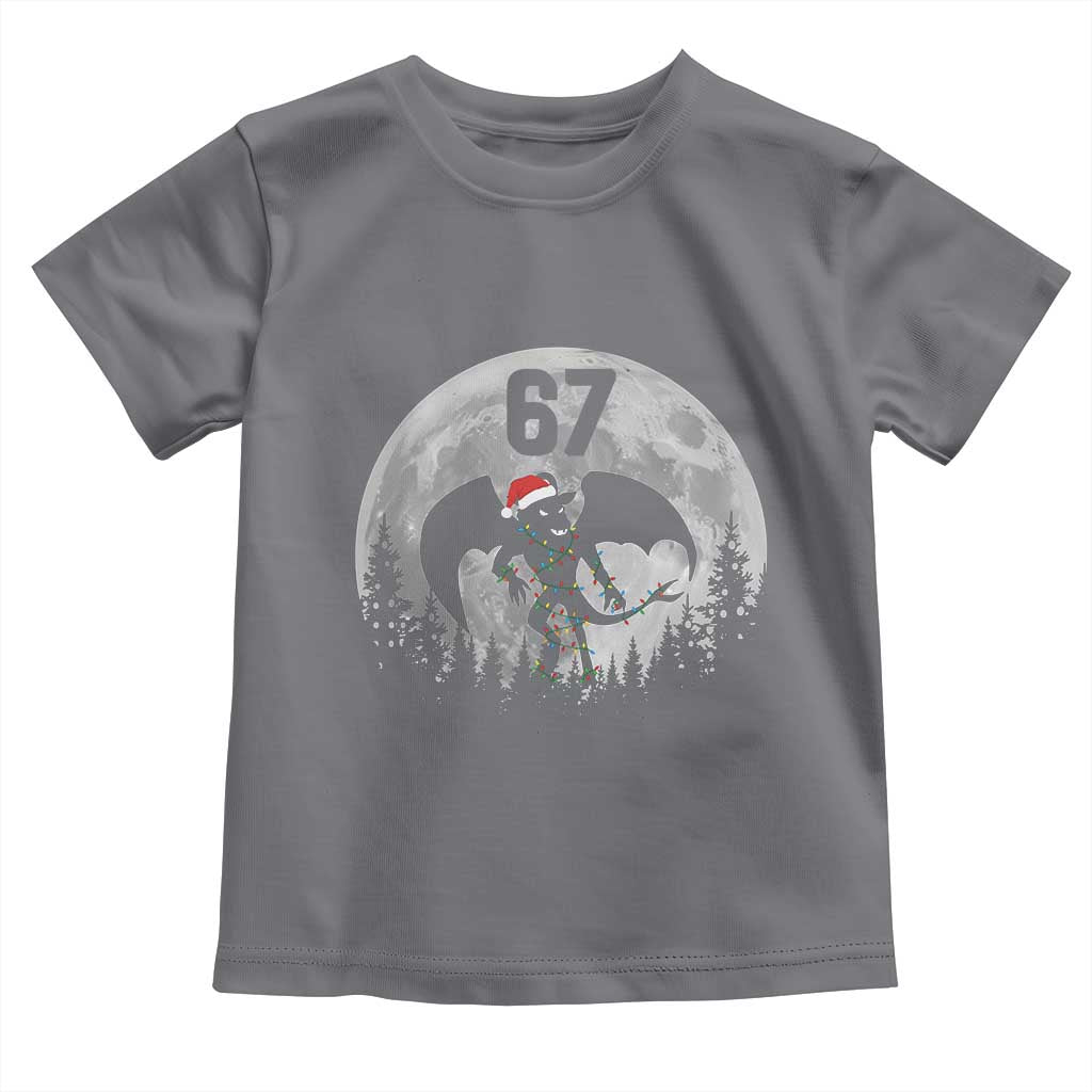 Funny Jersey Devil 67 Christmas Santa Hat Moon Night Stroll Toddler T Shirt - Wonder Print Shop