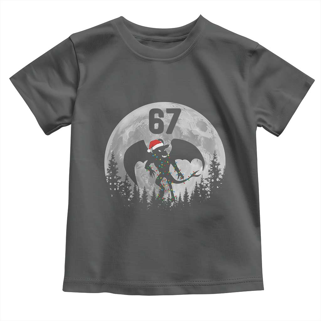 Funny Jersey Devil 67 Christmas Santa Hat Moon Night Stroll Toddler T Shirt - Wonder Print Shop