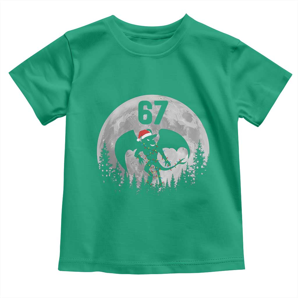 Funny Jersey Devil 67 Christmas Santa Hat Moon Night Stroll Toddler T Shirt - Wonder Print Shop