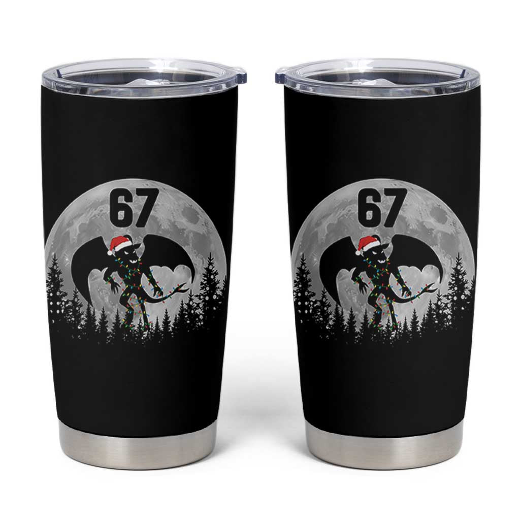 Funny Jersey Devil 67 Christmas Santa Hat Moon Night Stroll Tumbler Cup - Wonder Print Shop