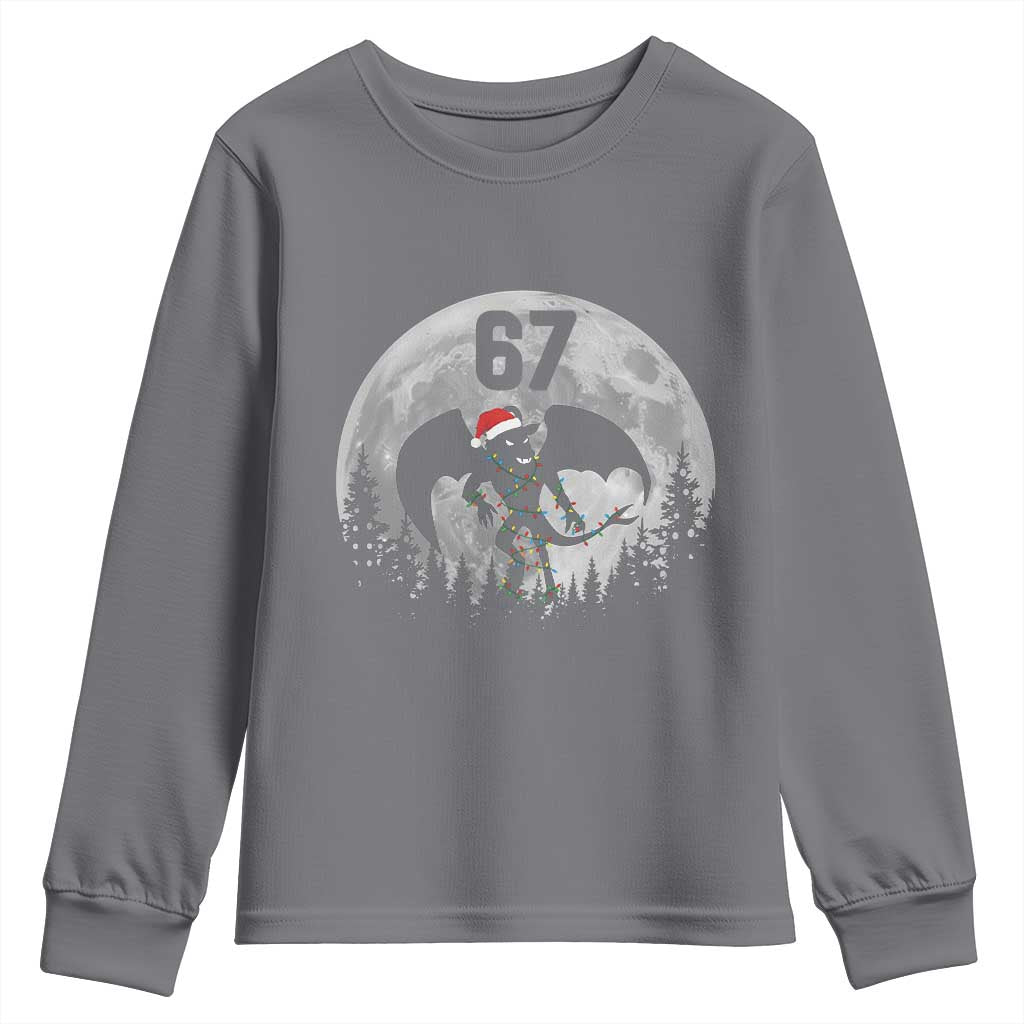 Funny Jersey Devil 67 Christmas Santa Hat Moon Night Stroll Youth Sweatshirt - Wonder Print Shop