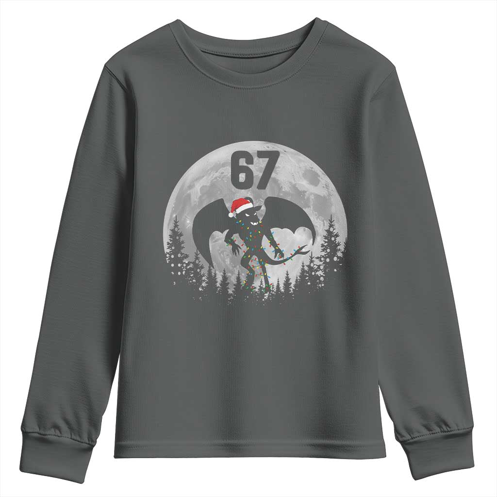 Funny Jersey Devil 67 Christmas Santa Hat Moon Night Stroll Youth Sweatshirt - Wonder Print Shop