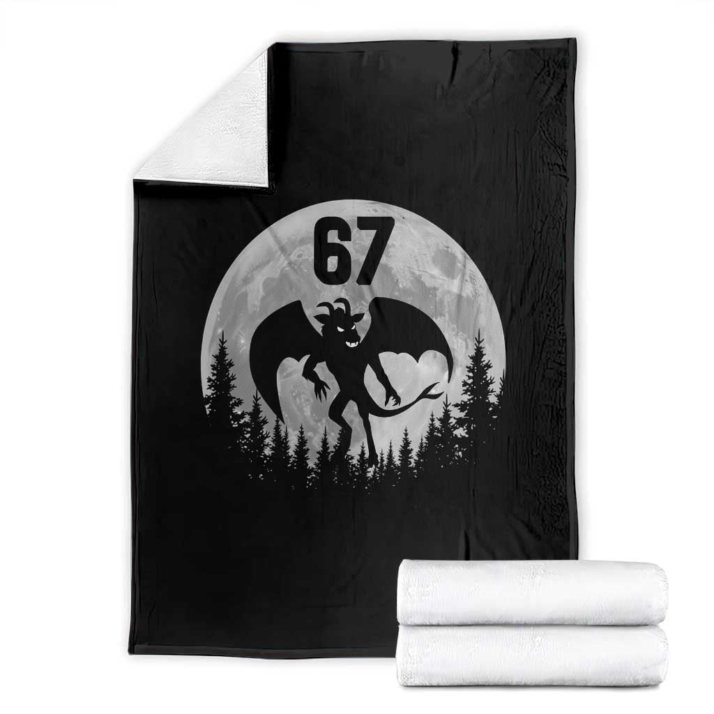 Funny Jersey Devil 67 Moon Night Stroll Throw Blanket - Wonder Print Shop