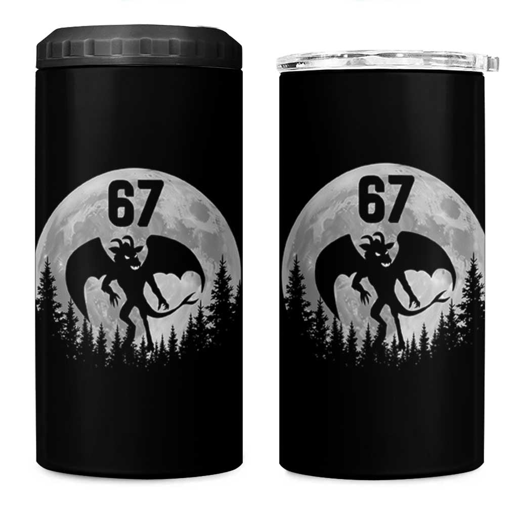 Funny Jersey Devil 67 Moon Night Stroll 4 in 1 Can Cooler Tumbler - Wonder Print Shop