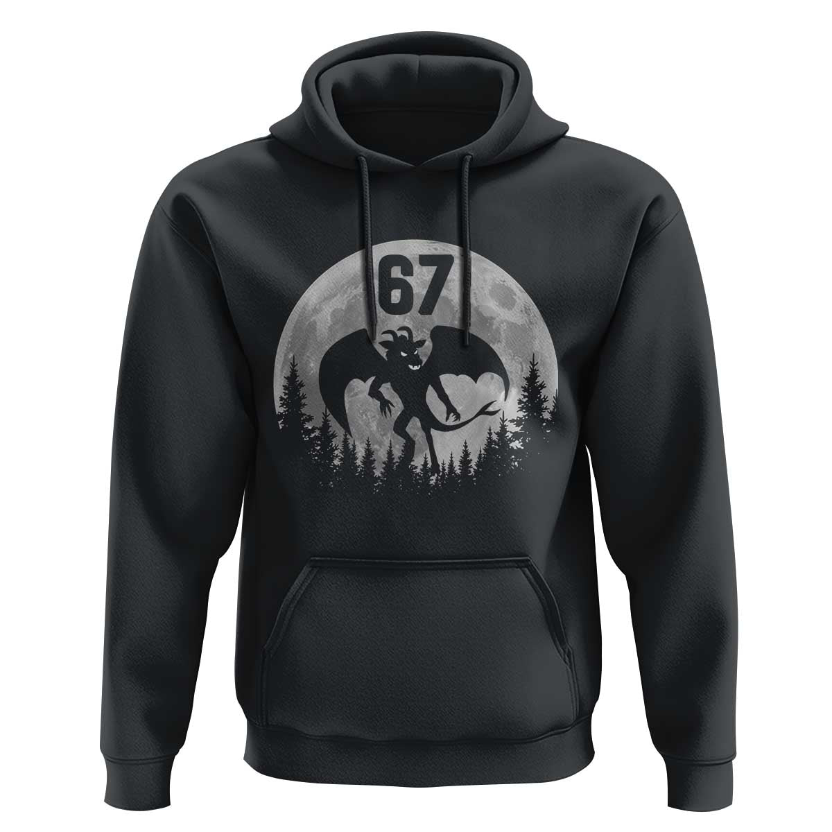 Funny Jersey Devil 67 Moon Night Stroll Hoodie - Wonder Print Shop