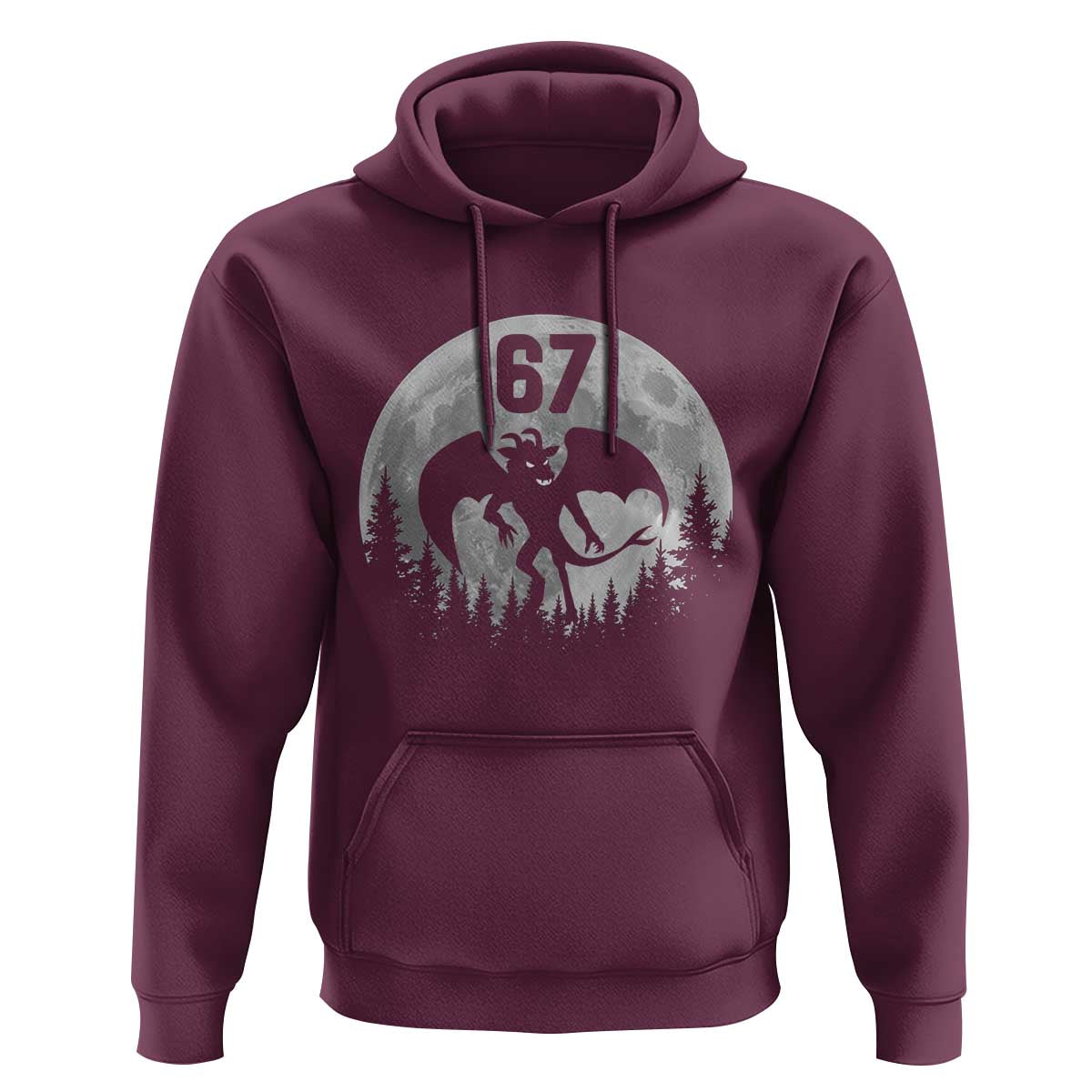 Funny Jersey Devil 67 Moon Night Stroll Hoodie - Wonder Print Shop