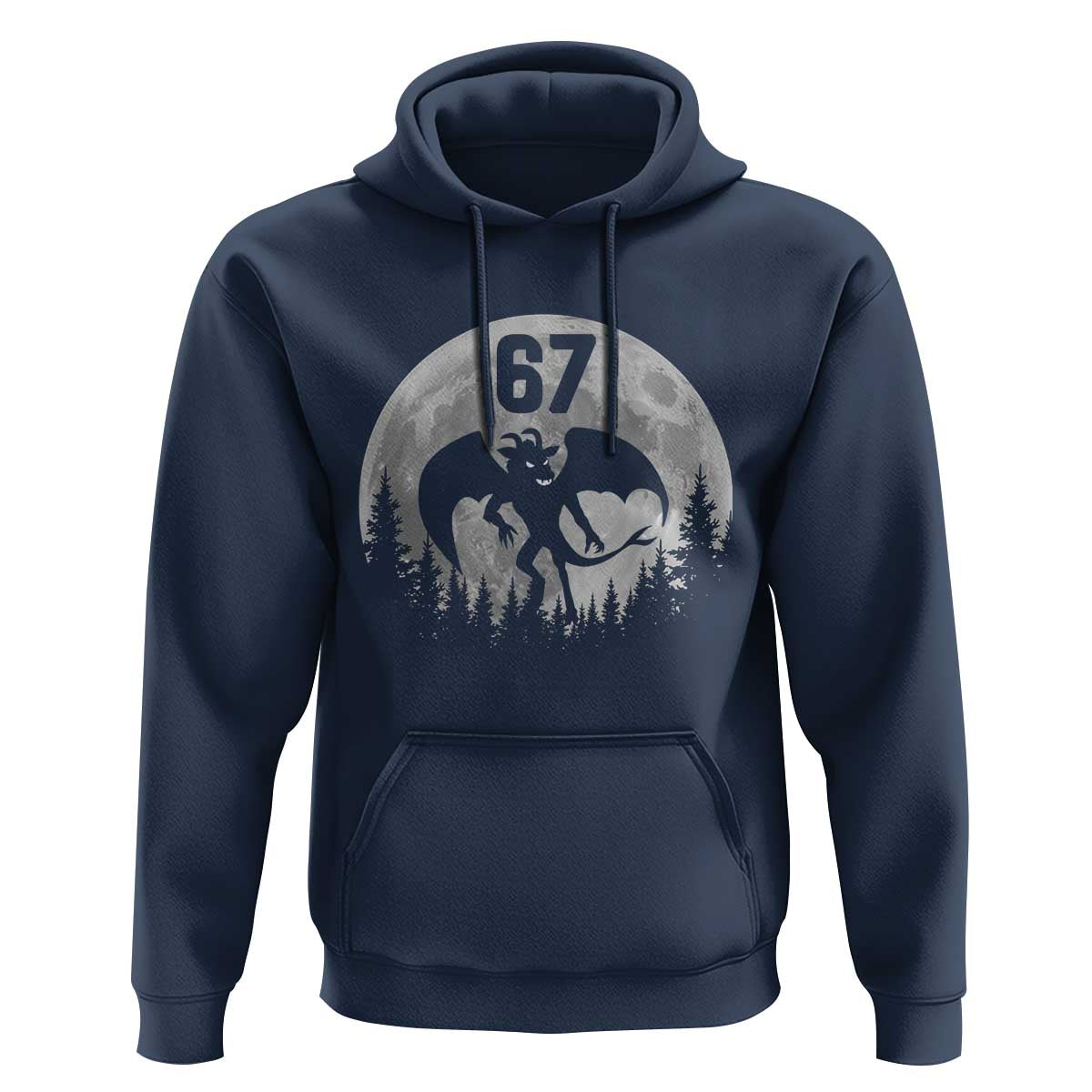 Funny Jersey Devil 67 Moon Night Stroll Hoodie - Wonder Print Shop