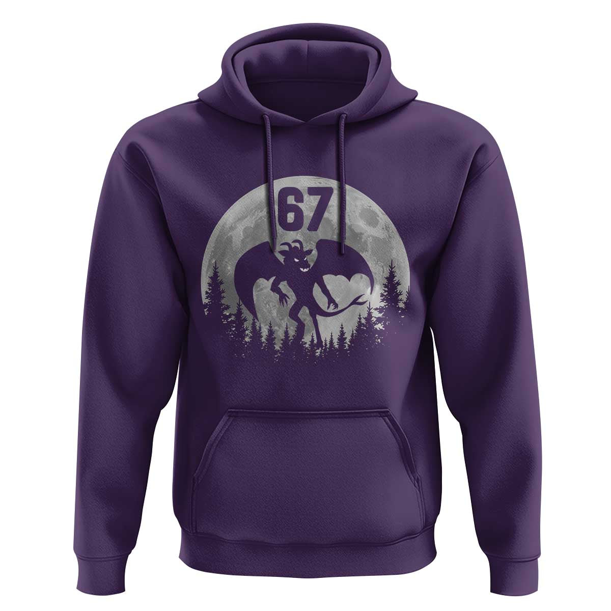 Funny Jersey Devil 67 Moon Night Stroll Hoodie - Wonder Print Shop