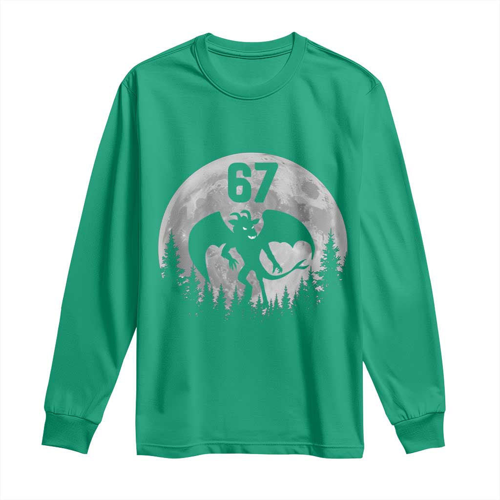 Funny Jersey Devil 67 Moon Night Stroll Long Sleeve Shirt - Wonder Print Shop