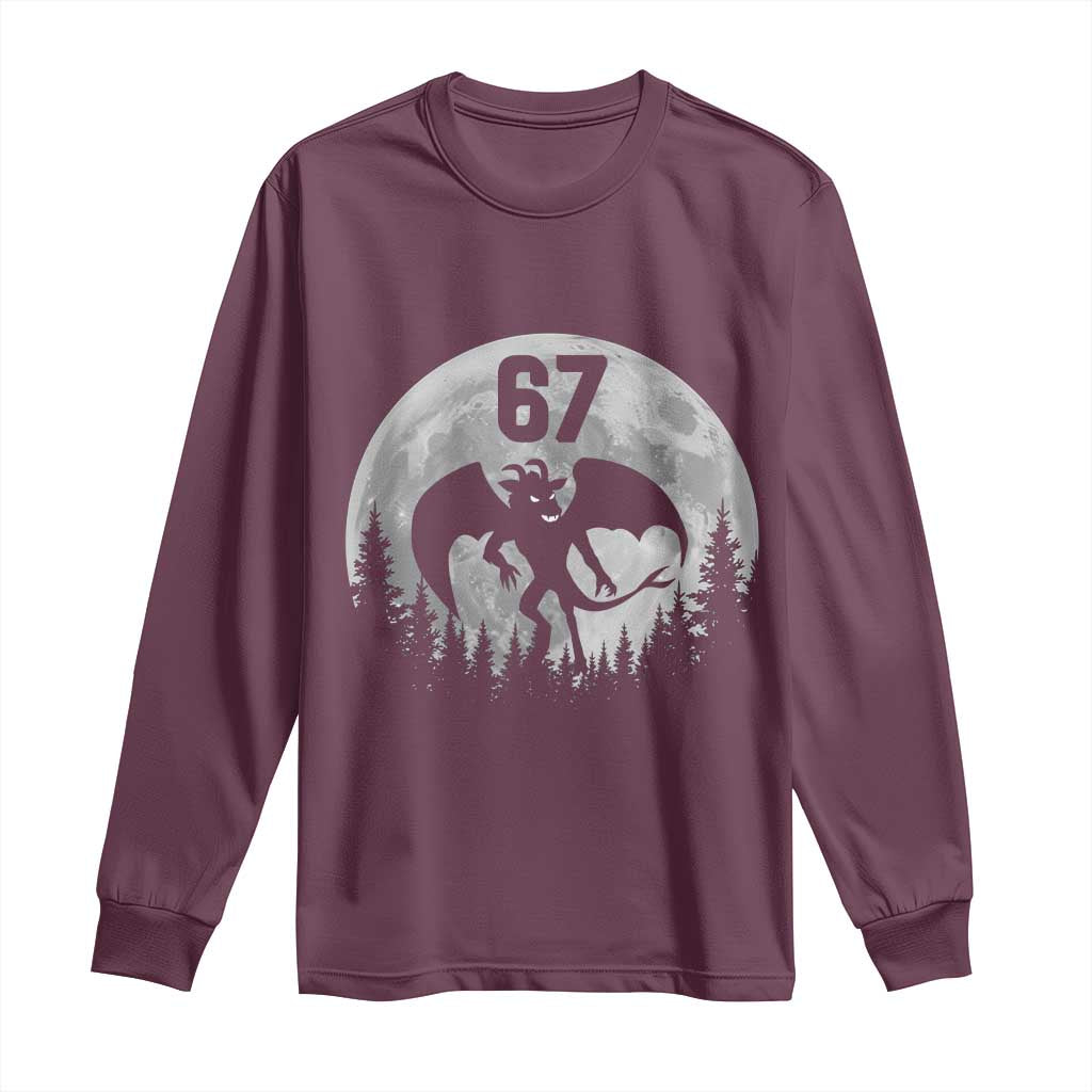Funny Jersey Devil 67 Moon Night Stroll Long Sleeve Shirt - Wonder Print Shop