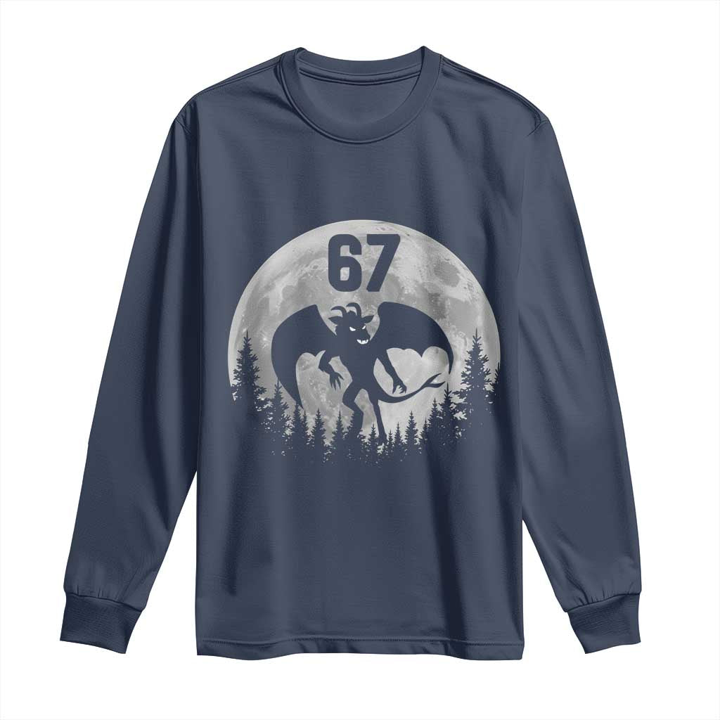 Funny Jersey Devil 67 Moon Night Stroll Long Sleeve Shirt - Wonder Print Shop
