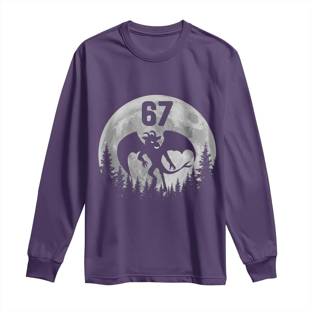 Funny Jersey Devil 67 Moon Night Stroll Long Sleeve Shirt - Wonder Print Shop