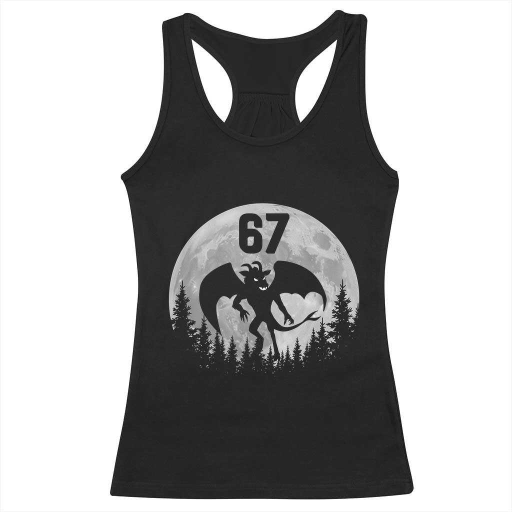 Funny Jersey Devil 67 Moon Night Stroll Racerback Tank Top - Wonder Print Shop