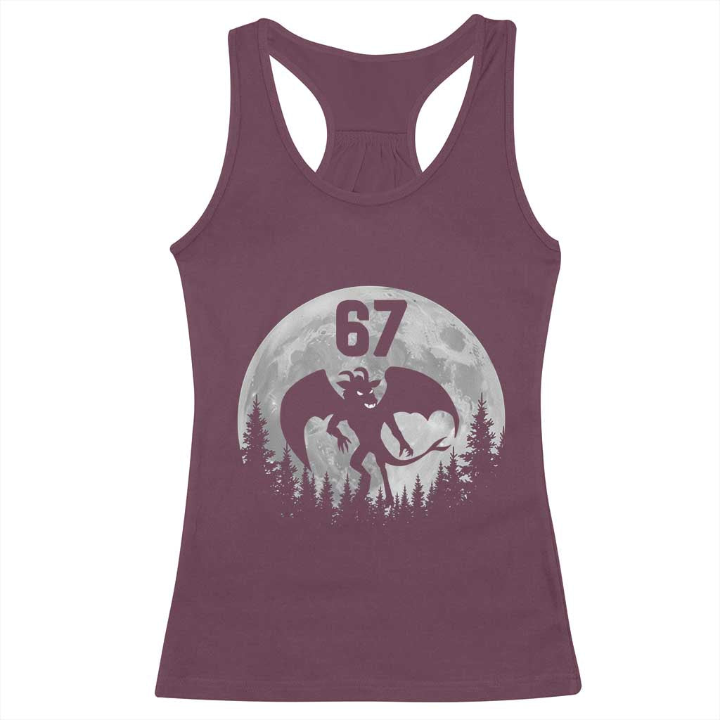 Funny Jersey Devil 67 Moon Night Stroll Racerback Tank Top - Wonder Print Shop