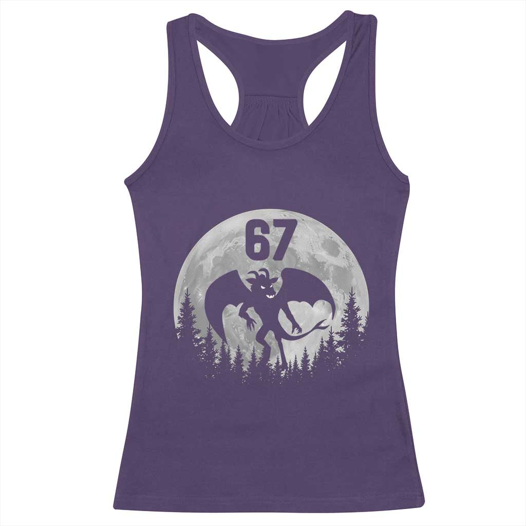 Funny Jersey Devil 67 Moon Night Stroll Racerback Tank Top - Wonder Print Shop
