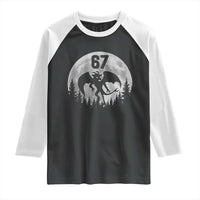 Funny Jersey Devil 67 Moon Night Stroll Raglan Shirt - Wonder Print Shop