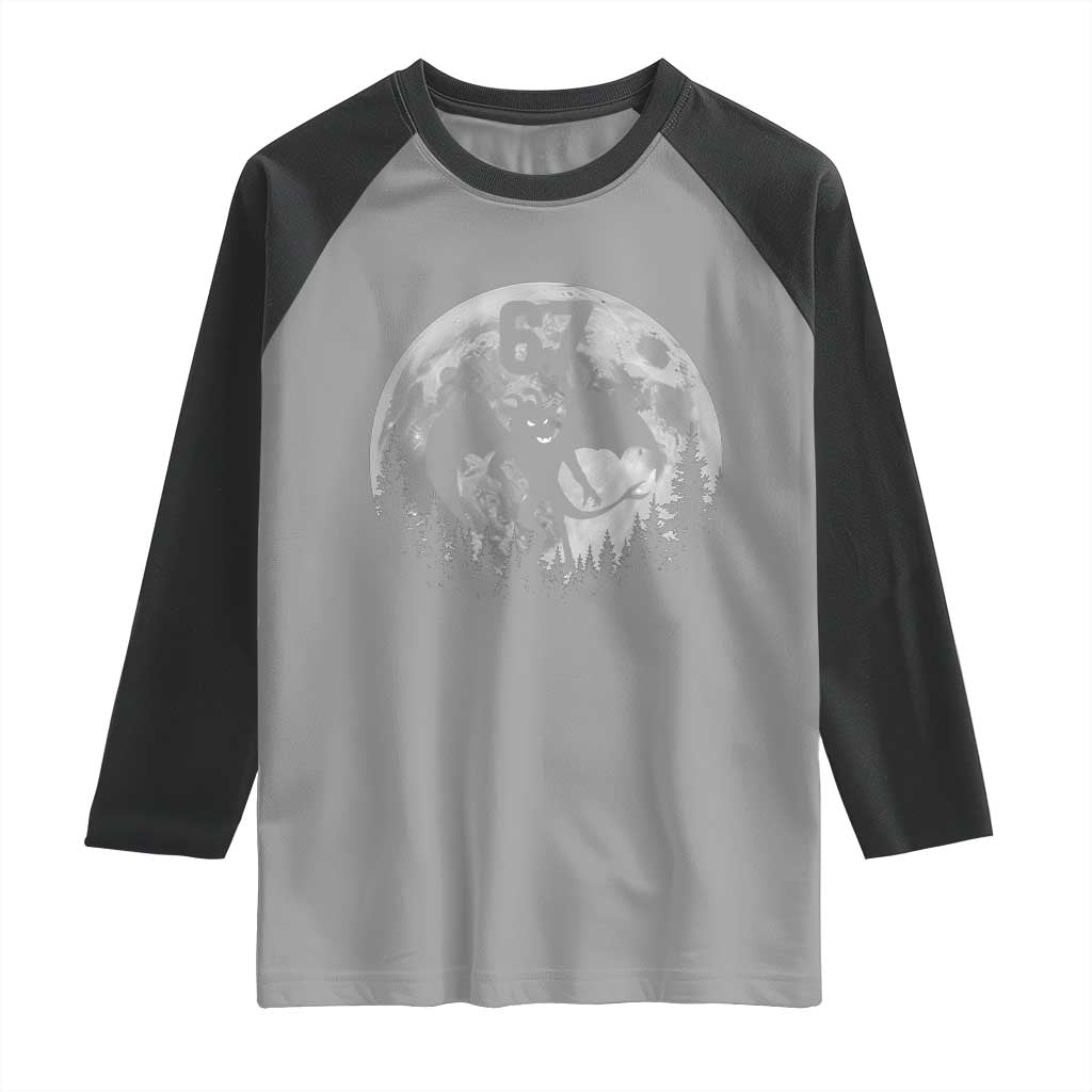 Funny Jersey Devil 67 Moon Night Stroll Raglan Shirt - Wonder Print Shop