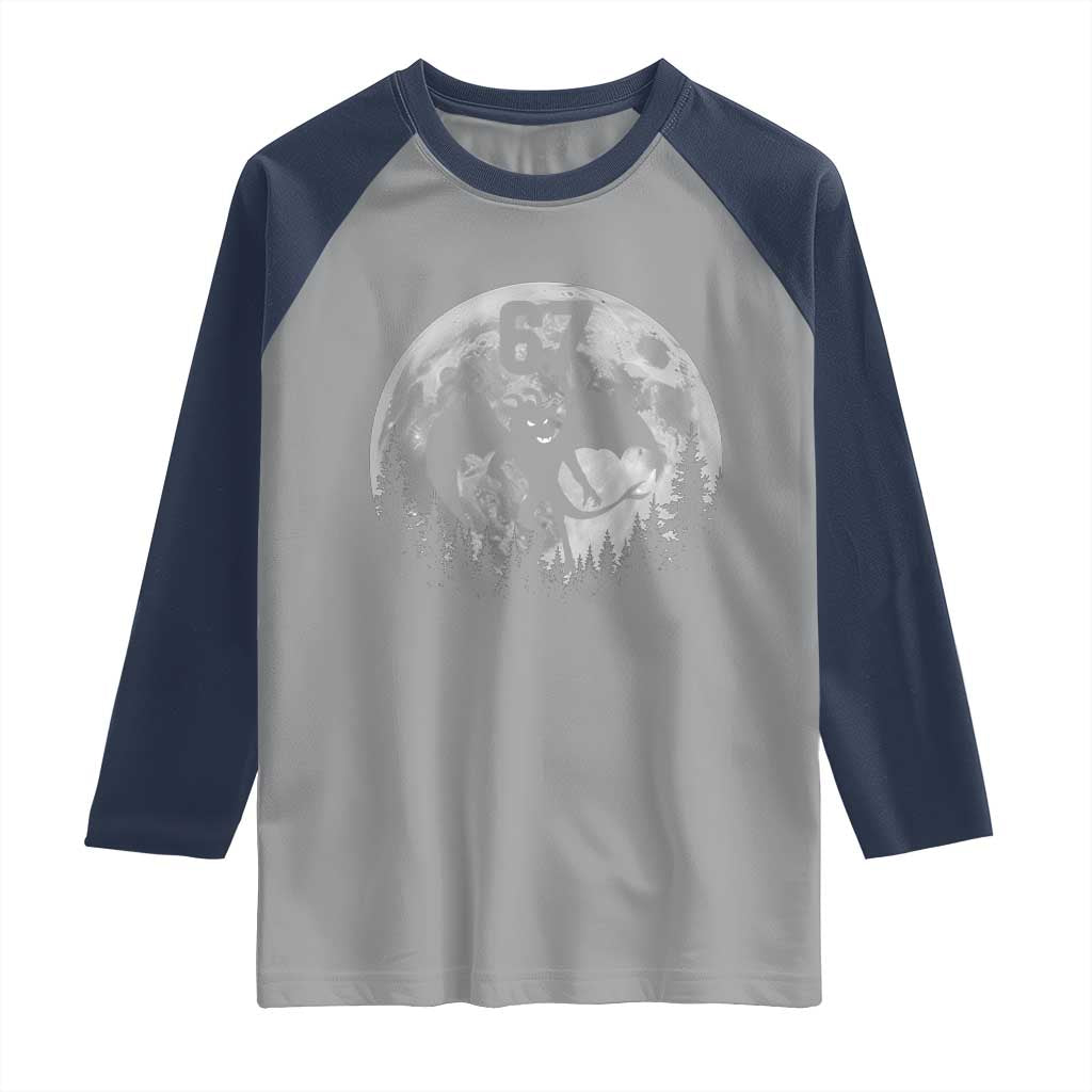 Funny Jersey Devil 67 Moon Night Stroll Raglan Shirt - Wonder Print Shop