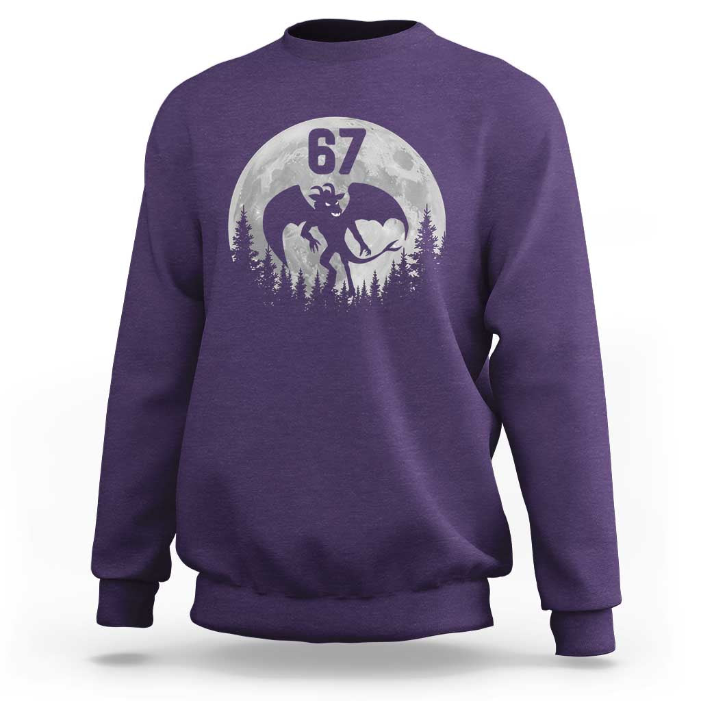 Funny Jersey Devil 67 Moon Night Stroll Sweatshirt - Wonder Print Shop