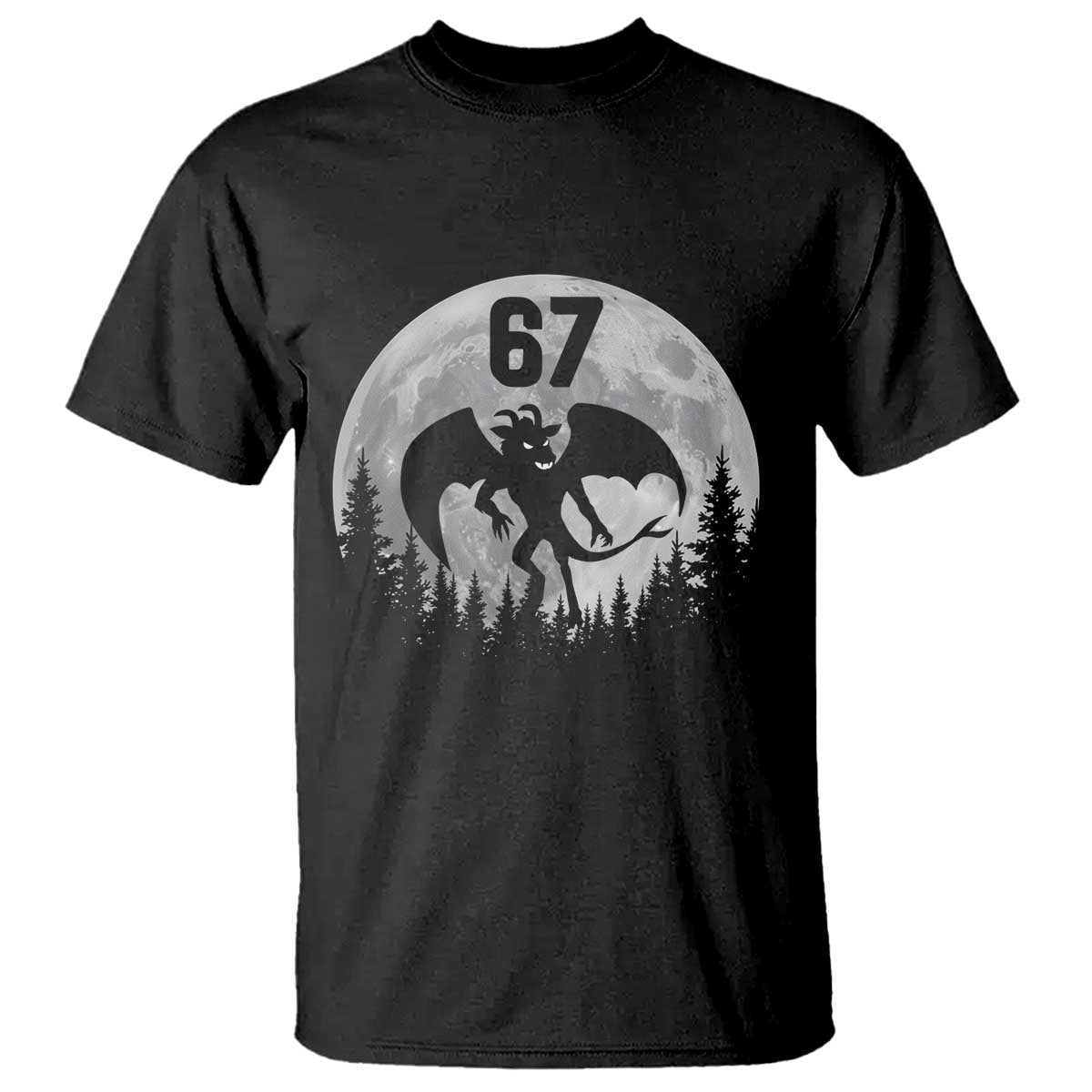 Funny Jersey Devil 67 Moon Night Stroll T Shirt - Wonder Print Shop