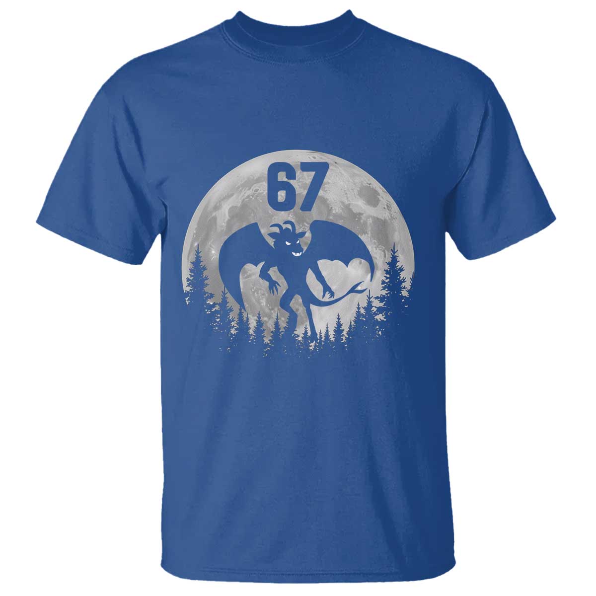 Funny Jersey Devil 67 Moon Night Stroll T Shirt - Wonder Print Shop