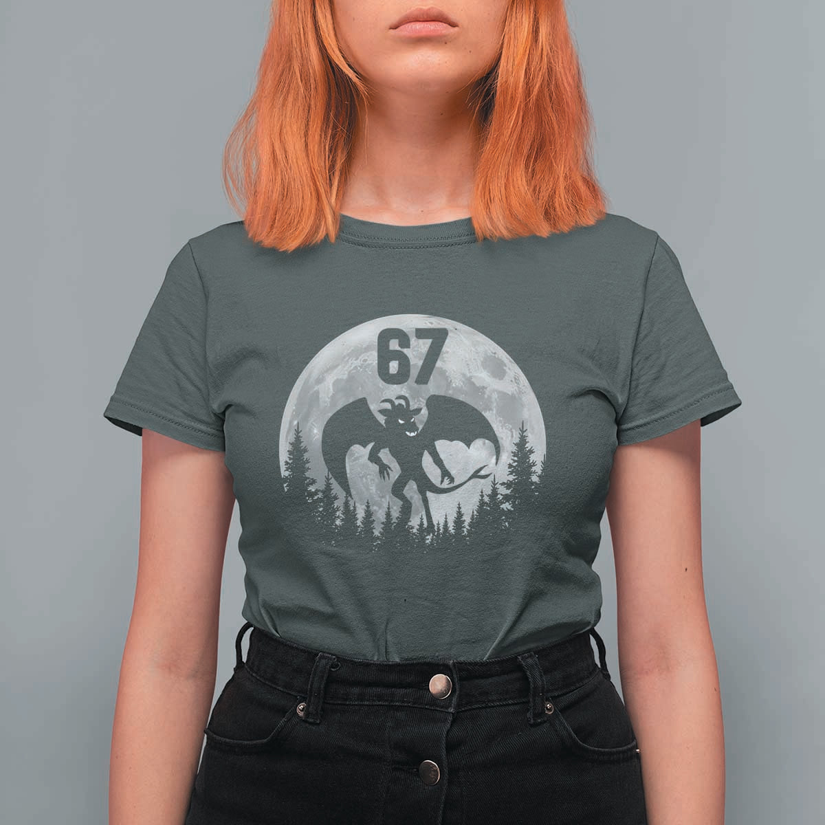 Funny Jersey Devil 67 Moon Night Stroll T Shirt For Women - Wonder Print Shop