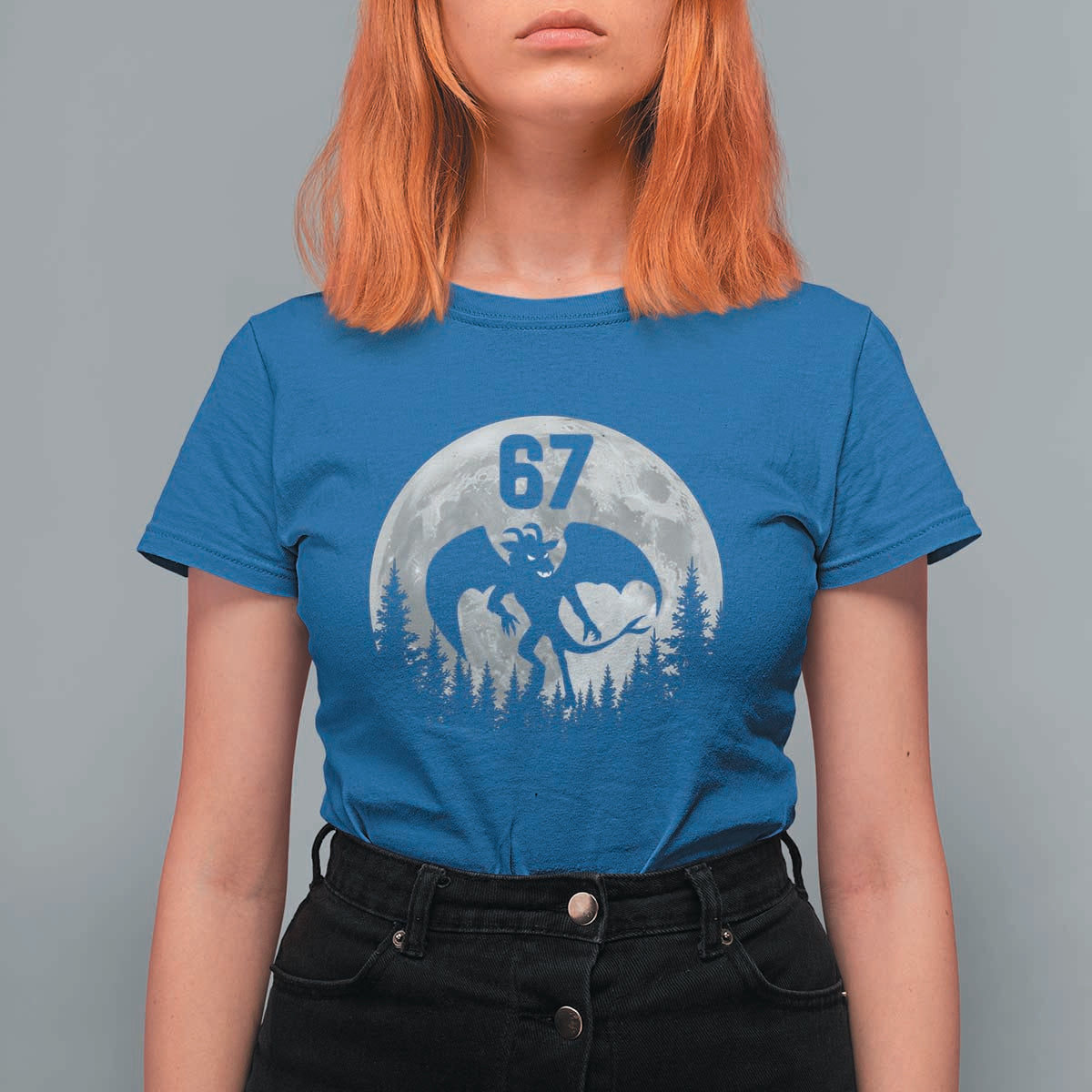 Funny Jersey Devil 67 Moon Night Stroll T Shirt For Women - Wonder Print Shop