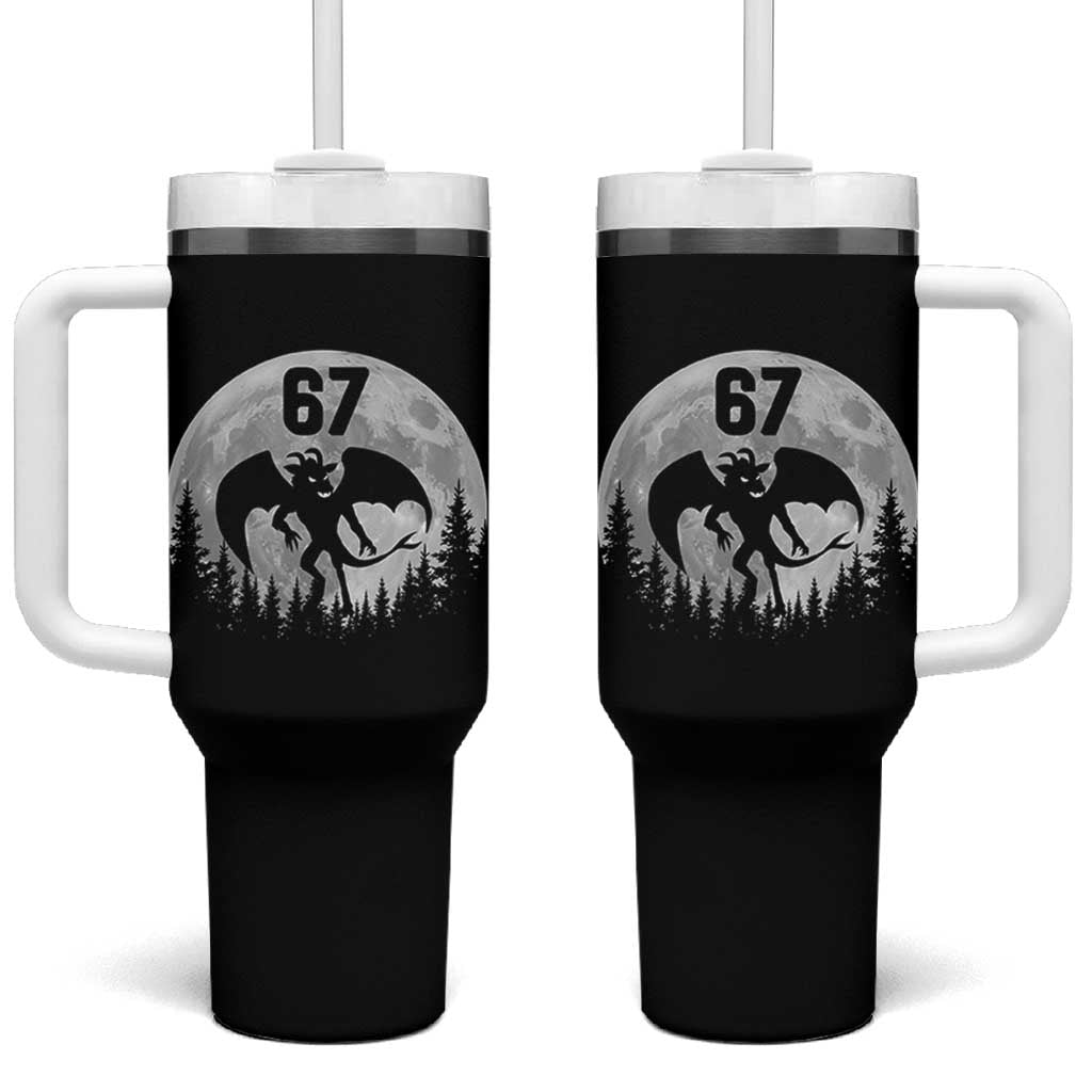 Funny Jersey Devil 67 Moon Night Stroll Tumbler With Handle - Wonder Print Shop