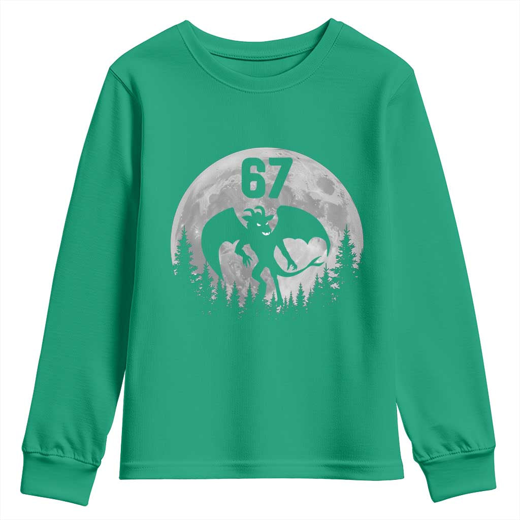 Funny Jersey Devil 67 Moon Night Stroll Youth Sweatshirt - Wonder Print Shop