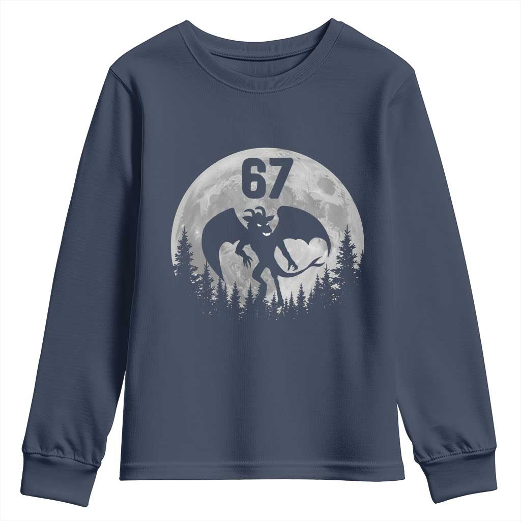 Funny Jersey Devil 67 Moon Night Stroll Youth Sweatshirt - Wonder Print Shop