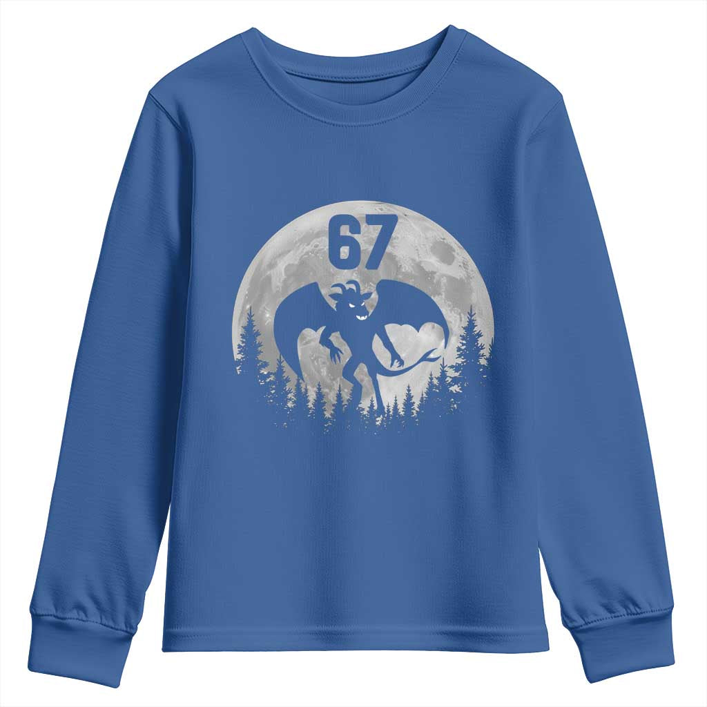 Funny Jersey Devil 67 Moon Night Stroll Youth Sweatshirt - Wonder Print Shop